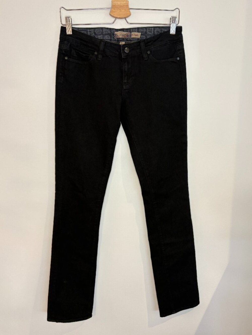 Paige Women's Black Low Rise Bootcut Jeans, Size 27